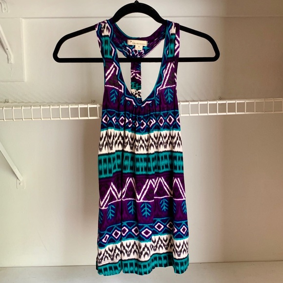 T-Back Tribal Print Tank - Picture 1 of 3